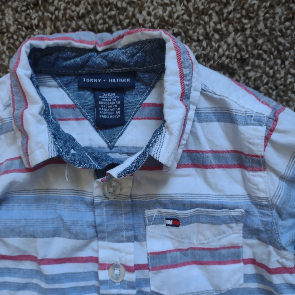 Tommy Hilfiger Baby Boys Button Up Shirt 3-6 months - Picture 2 of 2